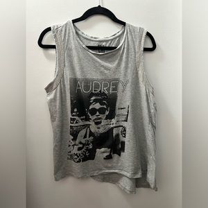Grey Graphic Tank Top Shirt